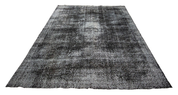 Vintage Turkish Overdyed Rug, Modern Industrial Meets Raw and