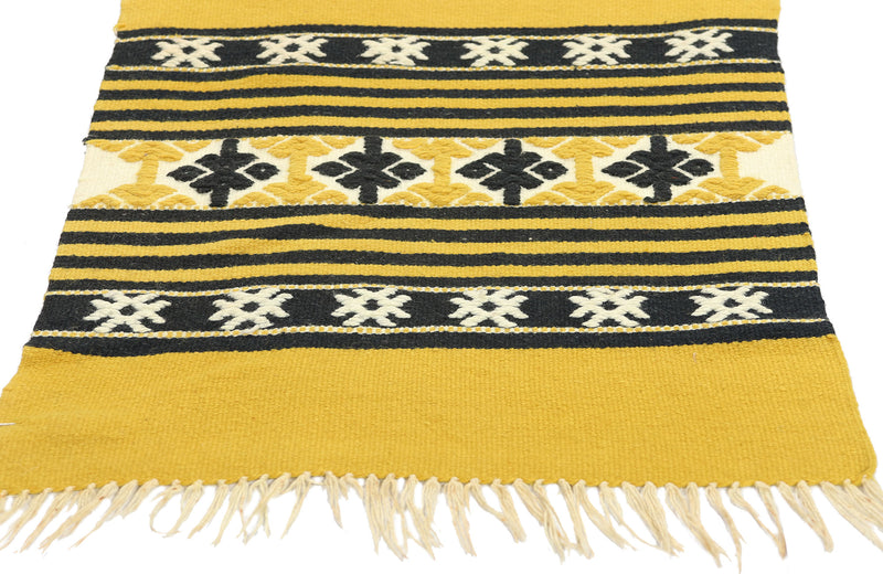 1 x 4 Vintage Yellow Greek Kilim Rug 78796