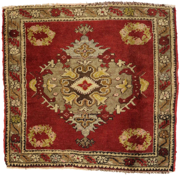 2 x 2 Vintage Turkish Yastik Rug 51461