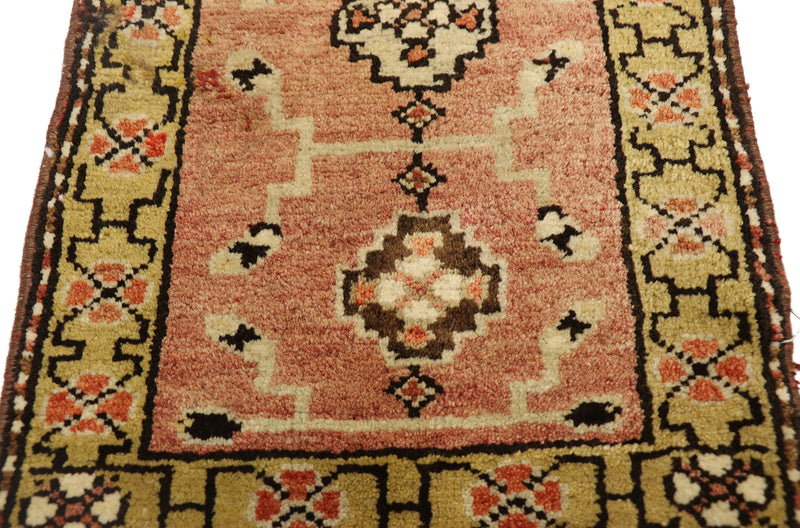 1 x 4 Vintage Turkish Yastik Rug 51816