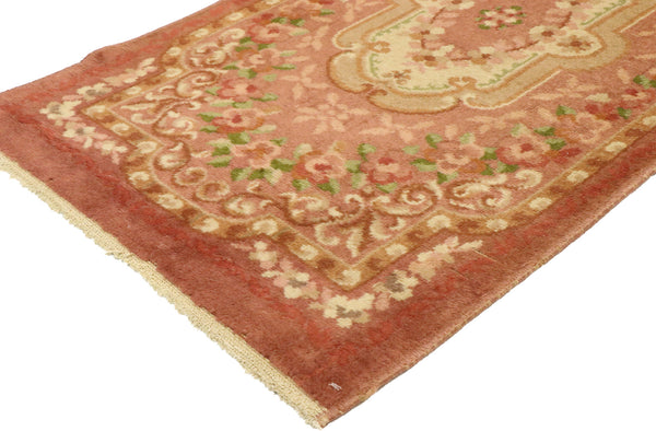 2 x 4 Vintage Machine-Made Aubusson Rug 71037