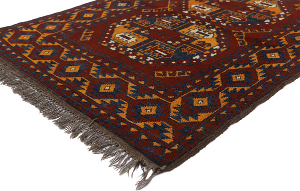 3 x 5 Vintage Afghan Rug 74664