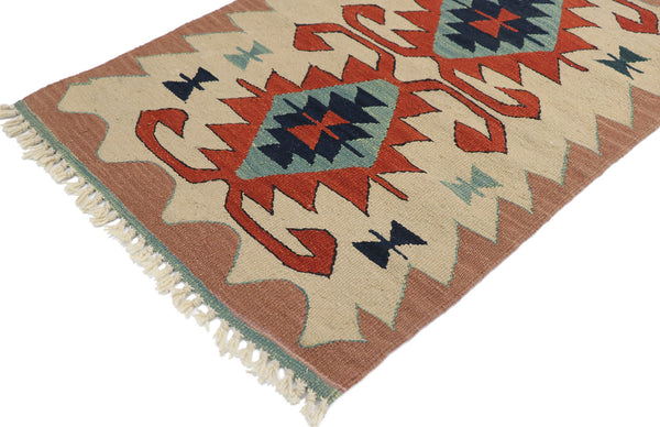 2 x 3 Vintage Persian Shiraz Kilim Rug 77859