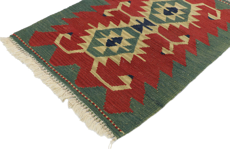 2 x 3 Vintage Persian Shiraz Kilim Rug 77860