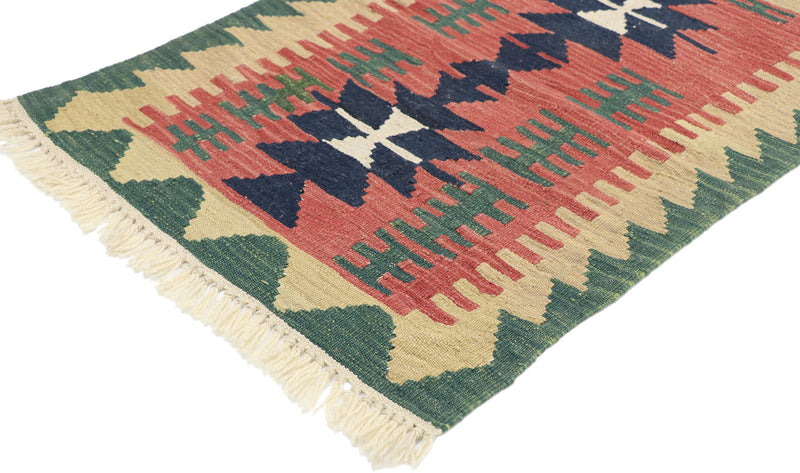 2 x 3 Vintage Persian Shiraz Kilim Rug 77878