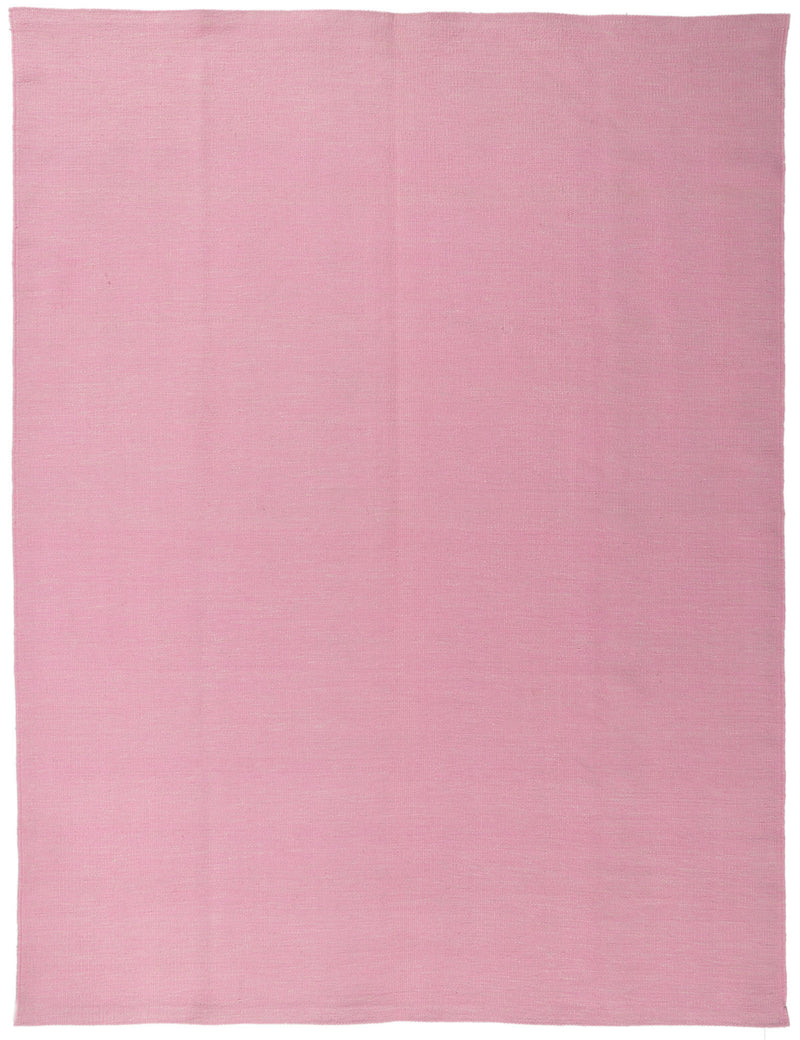 Solid Pink Kilim Rug