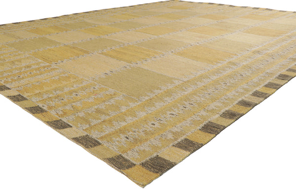 9' x 12' Yellow Swedish Inspired Kilim Rug