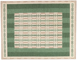 green and beige kilim rug 