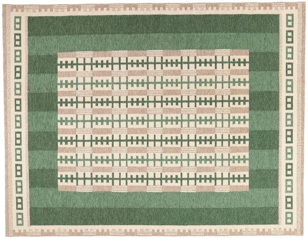 green and beige kilim rug 