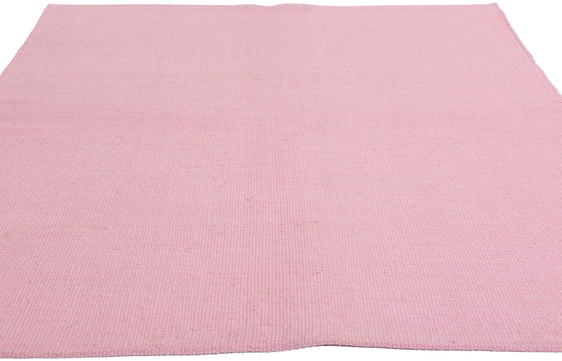 Solid Pink Kilim Rug