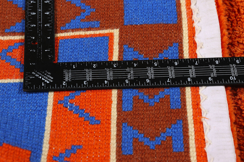 4 x 5 Vintage Southwest Sunrise American Hooked Rug 79015