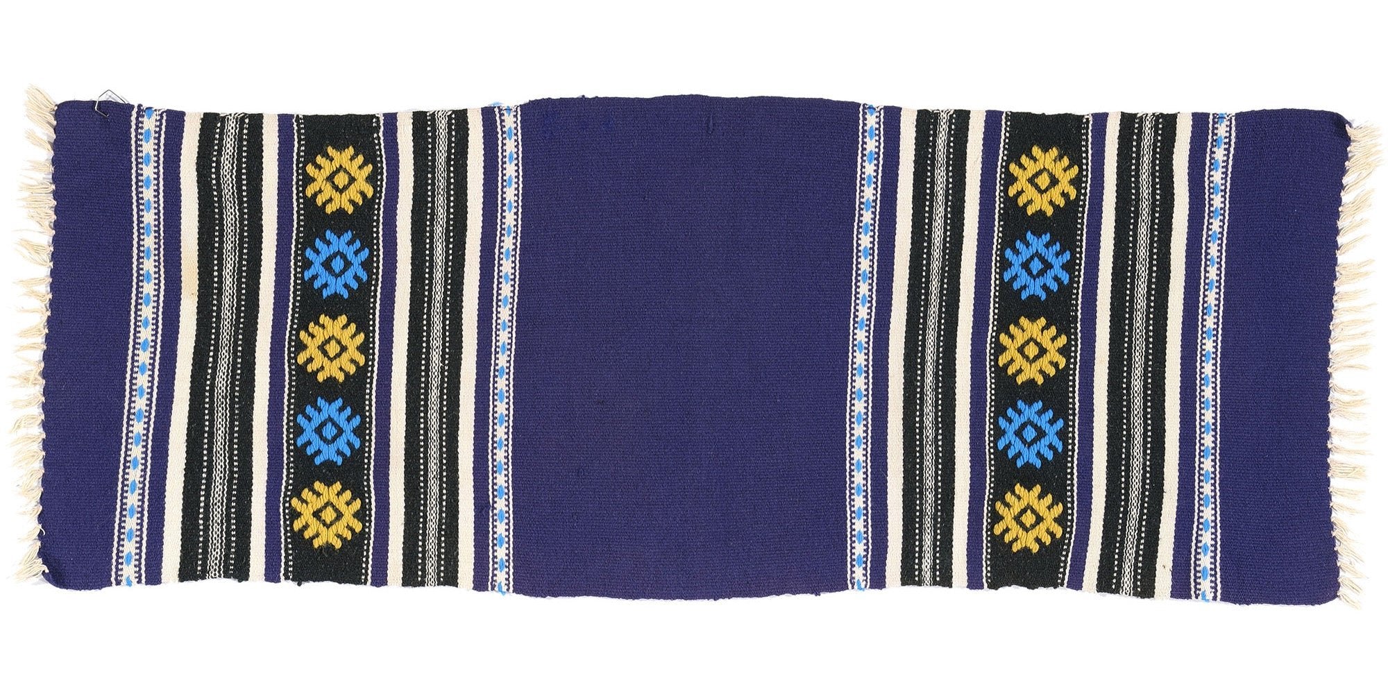 1 x 4 Vintage Blue Greek Kilim Rug 78798 – Babaee Rugs