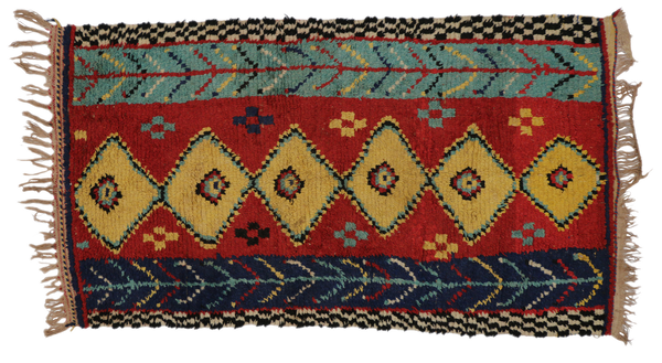 3'6" x 6'2" Vintage Moroccan Rug