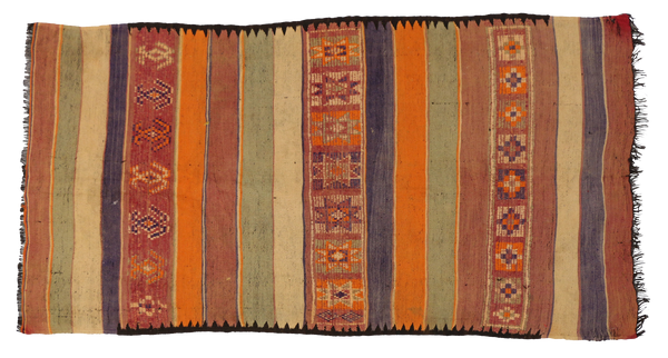 5'2" x 9'10" Vintage Moroccan Kilim Rug