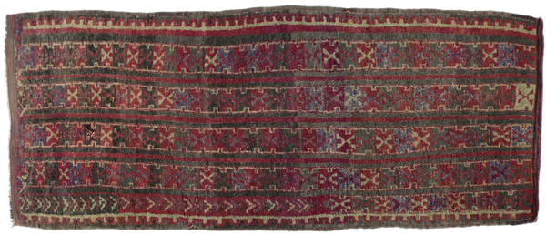 7'3" x 17'1" Vintage Moroccan Rug