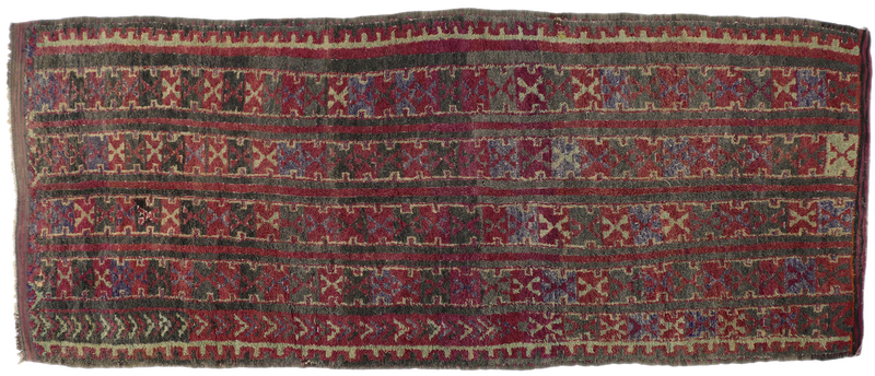7'3" x 17'1" Vintage Moroccan Rug