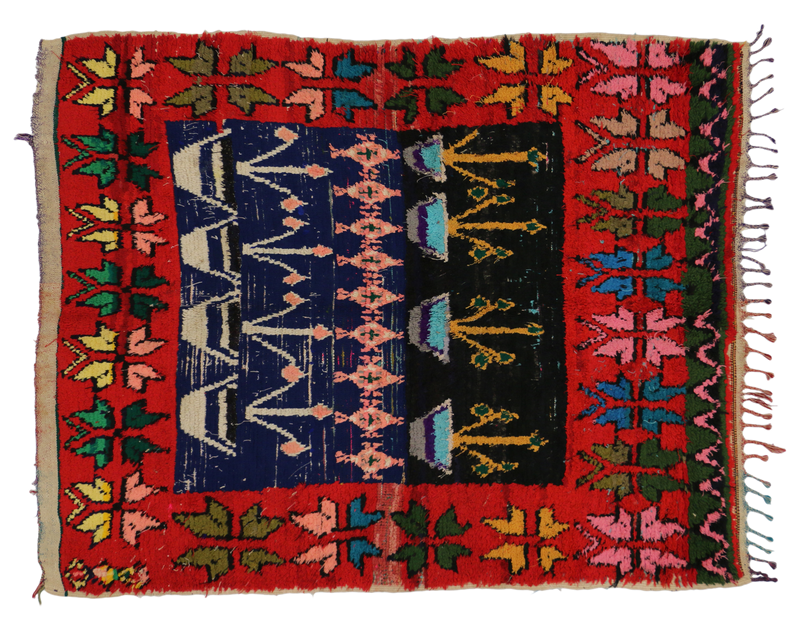 4'10" x 6' Vintage Moroccan Rug