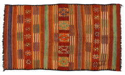 6'2" x 10'9" Vintage Moroccan Kilim Rug