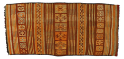 6'2" x 13'1" Vintage Moroccan Kilim