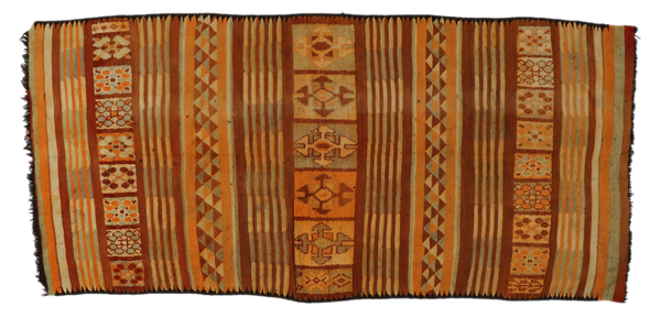 6'2" x 13'1" Vintage Moroccan Kilim
