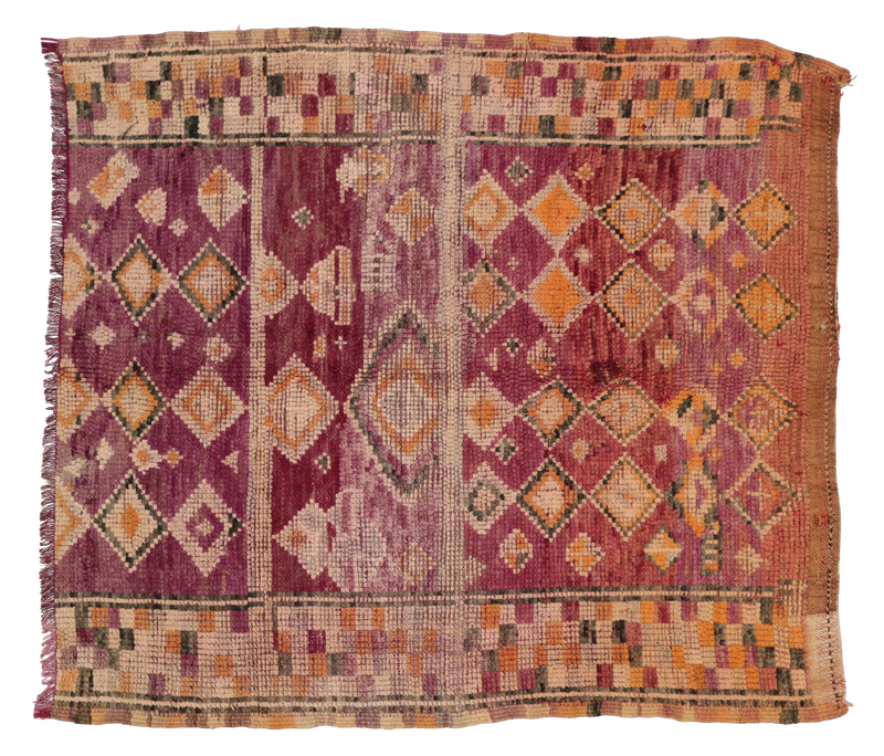 5'5" x 5'10" Vintage Moroccan Rug