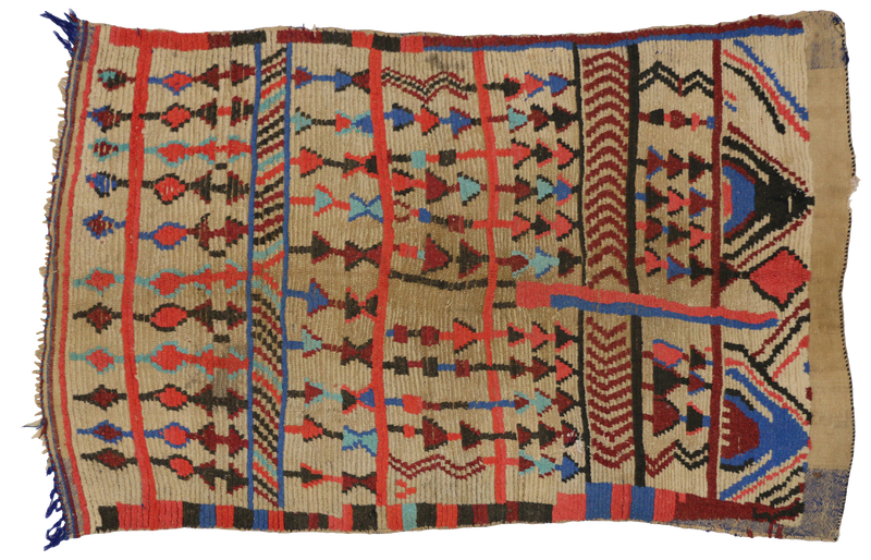 4'7" x 6'9" Vintage Moroccan Rug