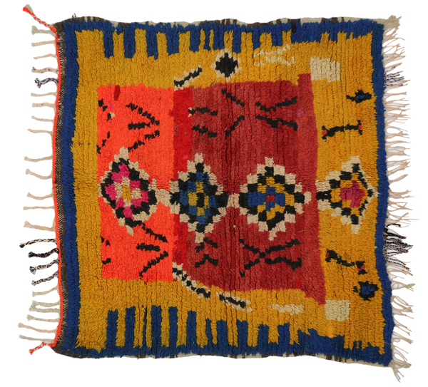 3'1" x 3' Vintage Moroccan Rug