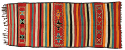 4'7" x 11'3" Vintage Moroccan Kilim