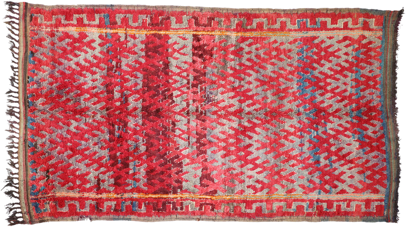 6'8" x 11' Vintage Moroccan Rug