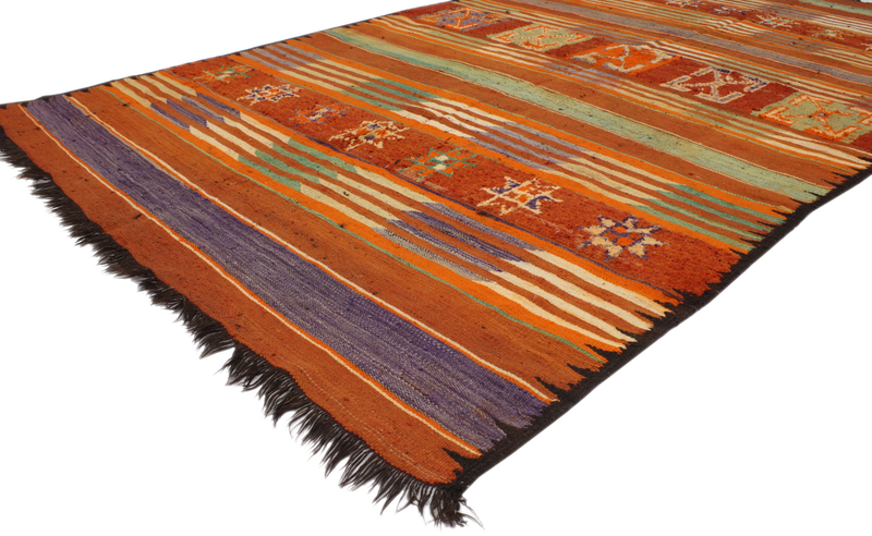 6'2" x 10'9" Vintage Moroccan Kilim Rug