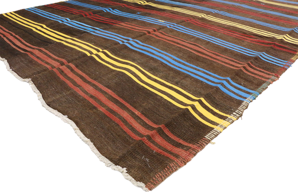 7' X 12'1" Vintage Kilim Rug