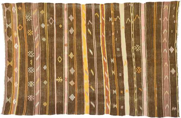 7'2" x 11" Vintage Kilim Rug