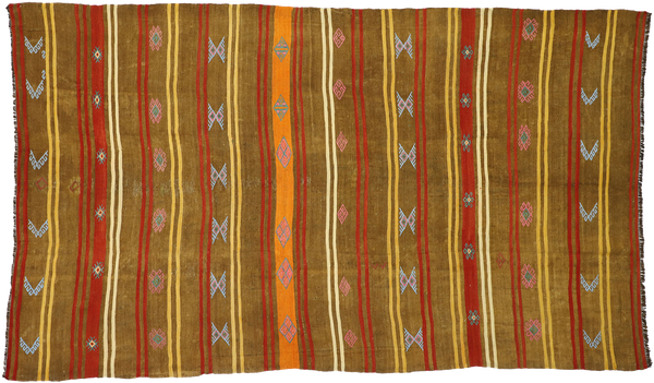 7'6" x 12'9" Vintage Kilim Rug