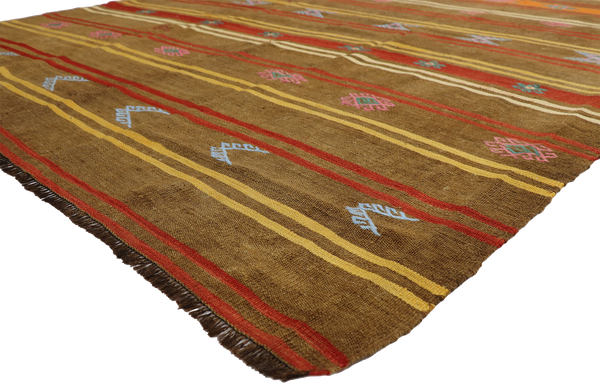 7'6" x 12'9" Vintage Kilim Rug