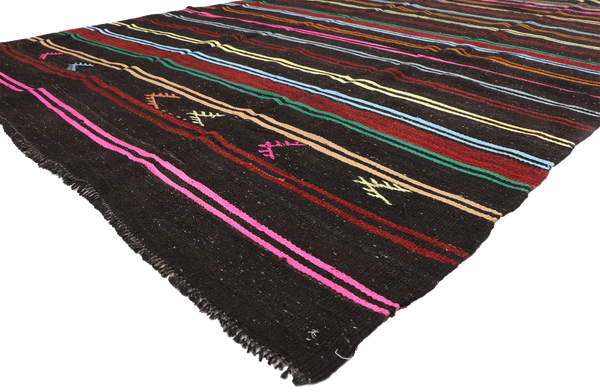 7'2" x 12'5" Vintage Kilim Rug