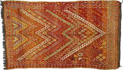 6'2" x 10'5" Vintage Moroccan Rug