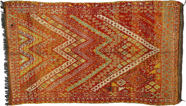 6'2" x 10'5" Vintage Moroccan Rug
