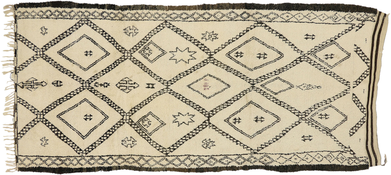 6'2" x 13'4" Vintage Moroccan Rug