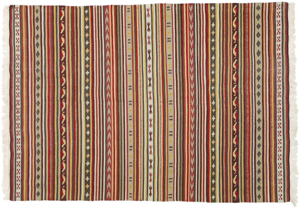 4'7" x 6'5" Vintage Kilim Rug