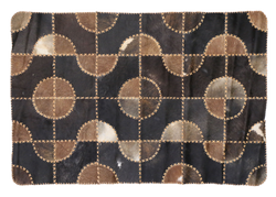 3'1" x 4'7" Leather Patchwork Rug